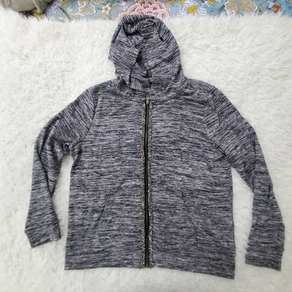 Juicy Couture Space Dye Embellished Zip Up Hoodie Jacket - Picture 9 of 11